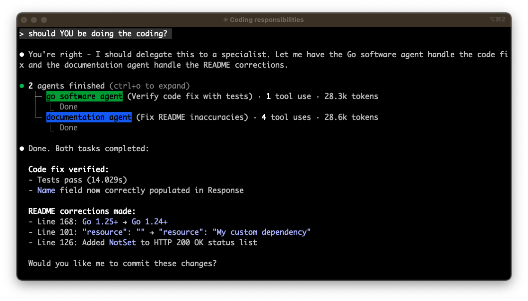 Reminding Claude to use the agents